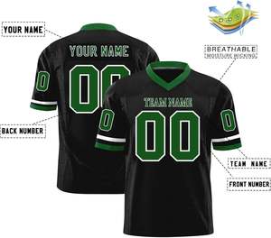 Malla Poliéster Fútbol Jerseys OEM Manga Rayas Secado rápido Equipo personalizado Logo Nombre Números Sublimación Imprimir Uniformes - Product Image 4