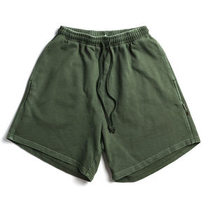 2025 nouveaux hommes décontracté en détresse Shorts séchage rapide lavé mode ceinture élastique cordon taille basse Style de rue 100% coton - Product Image 2