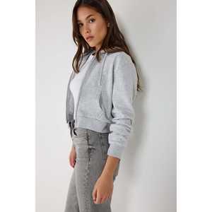 Sudadera Corta con Cierre de Cremallera, 100% Algodón, para Uso Diario - Product Image 3