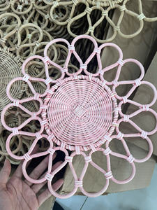 Handwoven Rattan Charger Plate for Dining, Eco-Friendly <b>Wicker</b> <b>Placemat</b> Set, Wholesale Boho Vietnam Rattan Charger Plate - Product Image 5