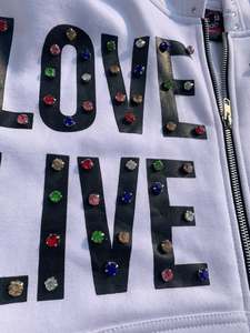 ผ้าซักพิมพ์ลายปักสำหรับชายและหญิงมีหมุดย้ำน้ำหนักมากติดหมุดพลอยเทียมสำหรับกันแดด - Product Image 2