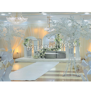 Hermosa decoración de utilería de Metal para decoración de escenario de recepción de boda americana con pilares de Metal telón de fondo de escenario de boda árboles de Metal - Product Image 1