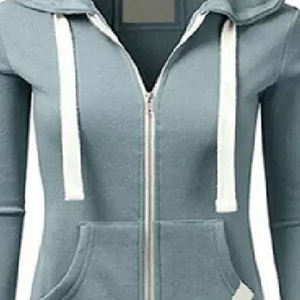 Sweat-shirt à capuche zippé pour homme, décontracté, uni, avec poche, 100% coton, hiver, logo personnalisé - Product Image 6