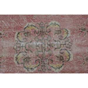 <b>Vintage</b> Red & Beige Turkish <b>Rug</b> Classic Large Area 3.5ft X 6.1ft Wool with Latex Backing Abstract Pattern 10mm Thickness" - Product Image 5