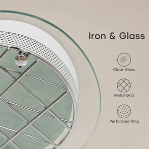 Modern Round LED <b>Ceiling</b> <b>Light</b> Iron Glass Flush Mount Design For Bedroom Living Area Kitchen Dining Space And <b>Office</b> - Product Image 4