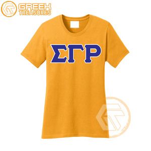 Camiseta de algodón de alta calidad Sigma Gamma Rho para mujer, ropa de hermandad personalizable, transpirable, Medio Verano, eventos griegos - Product Image 5