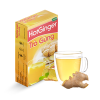Poudre de thé chaud en marque blanche OEM avec différentes saveurs de fruits, mélanges de thé, 15g, 18 bâtonnets, boîtes de thé instantané au gingembre chaud