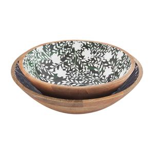 Cuenco de madera de calidad Industrial con diseño multicolor impreso madera decorativa cuencos de frutas decoración del hogar Accesorios vajilla - Product Image 6