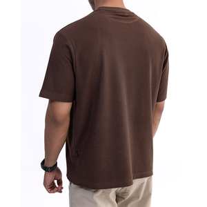 Camiseta con serigrafía personalizada Heavyweight 230gsm 100% algodón liso Dtg Print Heavyweight camiseta para hombre de gran tamaño de alta calidad - Product Image 4