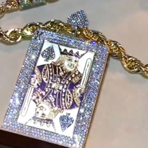 ICEDJEWELZ PT0226 Colgante de Hip Hop con Incrustaciones de Moissanita Plateada, Calidad VVS, Chapado en Oro Rosa, Personalizado, Plata de Ley 925, Unisex, para Fiestas - Product Image 6