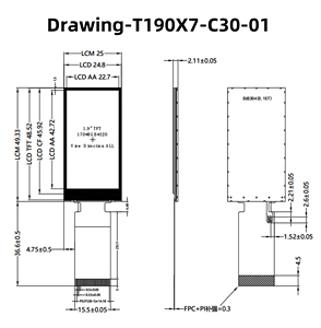1.9 inch TFT <span class=keywords><strong>LCD</strong></span> hiển thị Module IPS tất cả các góc nhìn RGB SPI 30 pin st7789 262K màu sắc Micro Màn hình hiển thị - Product Image 3