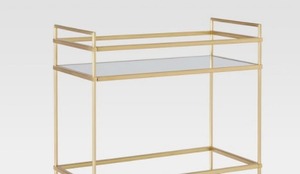 Chariot de service de meubles d'hôtel et de restaurants Chariot de bar à 2 niveaux tendance Serveurs Traiteur servant Chariot au look luxueux - Product Image 6