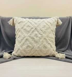 Fundas de Cojín Hechas a Mano |   Fundas de Almohada Texturizadas para Decoración Boho y Moderna, Cojines Cuadrados de Algodón Suave para Sofá - Product Image 4