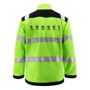 แจ็กเก็ตนิรภัยแบบซอฟต์เชลล์สะท้อนแสงสำหรับฤดูหนาวเสื้อแจ็คเก็ตนิรภัยเสื้อผ้าก่อสร้างมีฝาปิดซิปหน้าอกมองเห็นได้ชัดเจน - Product Image 5