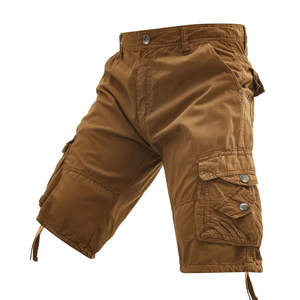 2025 Customizable <b>Men's</b> Sporty Style Cargo <b>Shorts</b> High Quality Cotton Solid Pattern Quick Dry Breathable Drawstring Closure - Product Image 2