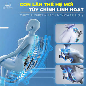 เก้าอี้4D นวดสำนักงานแบบ SL สไตล์โมเดิร์นเก้าอี้นวดหนัง PU แบบไร้แรงโน้มถ่วงทั้งตัวออกแบบได้ตามต้องการ - Product Image 5