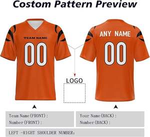 Maillot de football américain pour jeunes, confortable et respirant, uniforme d'entraînement et de jeu, motif vierge, technique de sublimation, ensembles, style haut - Product Image 4