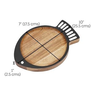 Plato redondo de madera para servir aperitivos de fabricante de confianza para aperitivos y postres adecuado para reuniones en interiores y exteriores - Product Image 3