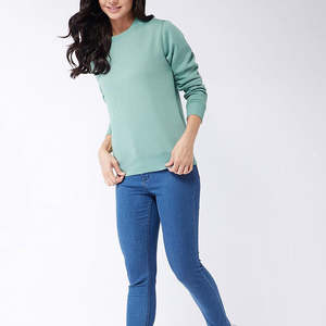 Sudaderas ecológicas de algodón 100% para mujer, novedad en sudaderas de secado rápido con hombros caídos y cuello redondo, ropa de calle personalizada, diseño frontal de otoño - Product Image 2