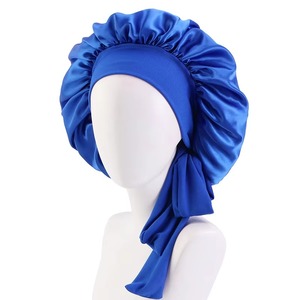 Zeta Phi Beta Luxury Custom Satin Sleep Hair Bonnet Diseño floral Logotipo bordado 3D Gorro de noche reversible Ancho ajustable - Product Image 1