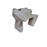 Babouches confortables pour femmes Moroccansoul, tongs brodées en tissu et caoutchouc, idéales pour les mariages, l'intérieur, le printemps, l'été, l'automne, l'hiver et la plage