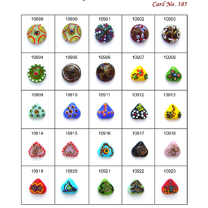 Thủ công Murano Millefiori phẳng Mặt dây chuyền Thủy Tinh Hạt Vòng đeo tay thiết kế độc đáo pha lê lampwork kính hạt đối với trang sức làm - Product Image 1