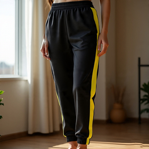 Pantalones de chándal con doble cintura para mujer, pantalones de chándal con doble cintura para exteriores para mujer, pijama para mujer - Product Image 4