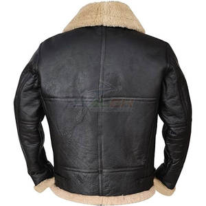 Chaqueta clásica de piel de oveja con Forro cálido para exteriores, uso en climas fríos, chaqueta de piel de oveja genuina con forro interior suave - Product Image 3