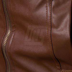 Veste en cuir de luxe pour homme avec col montant et logo personnalisé, meilleure vente de veste d'hiver pour homme - Product Image 5