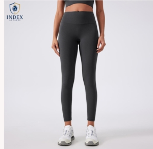INDEX APPAREL Leggings de Cintura Alta para Mujer, Color Sólido, Tejido Elástico, Estilo Deportivo, Todas las Temporadas, Sin Costuras, Spandex, Nailon - Product Image 1
