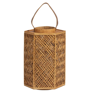 Boho Handwoven <b>Rattan</b> <b>Lantern</b> Rustic Natural Materials Stylish Eco Friendly Decorative <b>Lantern</b> for Home Garden Decor - Product Image 1