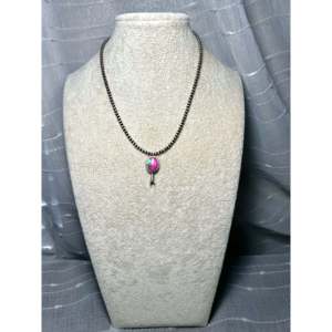 George Rios Dahlia & Sterling Silver Bezel-Set Cotton <b>Candy</b> <b>Necklace</b> - Product Image 3