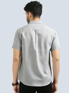 Camisa formal de media manga para hombre, diseño ajustado con cierre de botones, adecuado para uniforme de oficina informal de negocios y ropa de trabajo diaria - Product Image 3