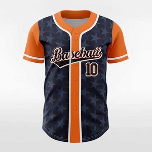 Maillots de baseball/softball imprimés respirants et à séchage rapide OEM, design personnalisé unisexe pour hommes, 100% polyester, col rond, vente en gros - Product Image 1