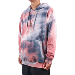 Sweat-shirts à capuche pour hommes, style tie-dye, tendance streetwear, 100% coton biologique, molleton, nouvelle mode, streetwear décontracté, vêtements de sport - Product Image 3