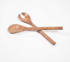 Espátula y cucharas de madera Utensilios de cocina de madera cómodos y suaves para cocinar Juego de herramientas con mango de Madera Suave - Product Image 2