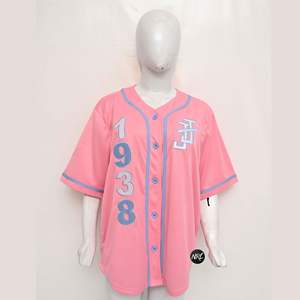 Maillot de baseball vente en gros respirant personnalisé col en V Softball chemise de sport hommes et femmes broderie Sublimation lettre maillot de baseball - Product Image 1