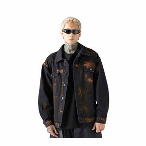 ใหม่ขายส่งเปล่า streetwear กางเกงยีนส์กรดล้างแฟชั่นวินเทจกางเกงยีนส์แจ็คเก็ต - Product Image 4