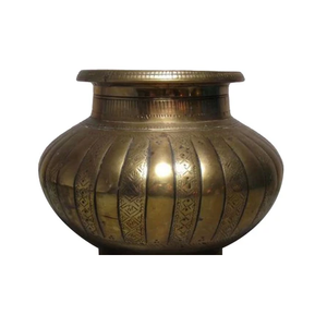 Lota de Latón Puro Vintage de Alta Calidad con Acabado Pulido para Uso en la Cocina, Artículo de Cocina Árabe Antiguo Lutiya - Product Image 5