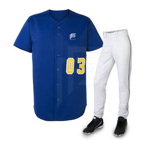 Uniforme de béisbol con logotipo personalizado para hombre, uniforme profesional de Béisbol Juvenil de alta calidad - Product Image 4
