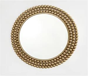 Miroir mural rond en métal doré moderne de haute qualité pour améliorer la décoration de la chambre et du salon - Product Image 5