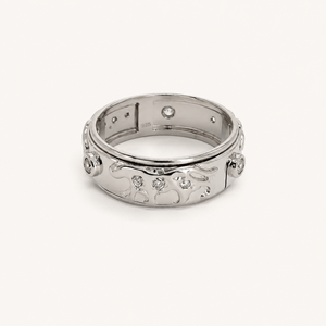 18K Gold Plated Fashion <b>Spinner</b> <b>Ring</b> for Women Vintage Statement Jewelry - Product Image 4