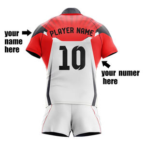 Uniformes de Rugby Personalizados al por Mayor de Alta Calidad, Diseño Personalizado, Tallas Grandes, Impresión por Sublimación, 100% Poliéster, Jersey de Rugby de Secado Rápido - Product Image 5