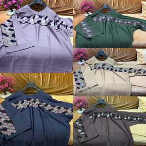 Abayas traditionnelles élégantes et modestes pour femmes robes de Dubaï tissu respirant brodé à la main pierre travail Baggy vêtements musulmans - Product Image 3