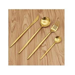 Juego de cubiertos de diseño de lujo para decoración, juego de cubiertos dorados de acero inoxidable para boda y Hotel, gran oferta - Product Image 5