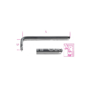 LLAVES MACHO HEXAGONAL DOBLADO BETA 96BP CON EXTREMO DE BOLA BRUÑIDO - Product Image 1