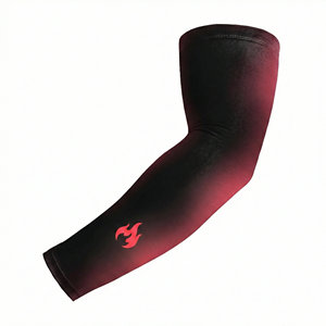 Venta al por mayor de mangas de compresión personalizadas sin costuras de alta elasticidad para gimnasio y entrenamiento, soporte muscular, directo de fábrica. - Product Image 6