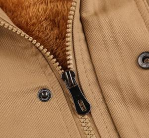 Abrigo personalizado de moda para hombre abrigo de lana de color sólido con capucha de talla grande para hombre chaqueta cálida de invierno para hombre - Product Image 5