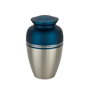 Handmade Designer Grey Aluminium Modern Cremation Urn <b>for</b> Adult Ashes Luxury Table <b>top</b> Home Decor <b>Funeral</b> Keepsake Comfort - Product Image 4