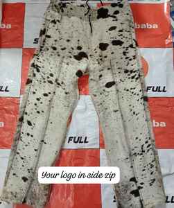 Pantalones de Cuero Vacuno Auténticos, Nuevos, a la Moda, para Hombre, de Alta Calidad, Diseño Recto, Estilo Urbano - Product Image 3